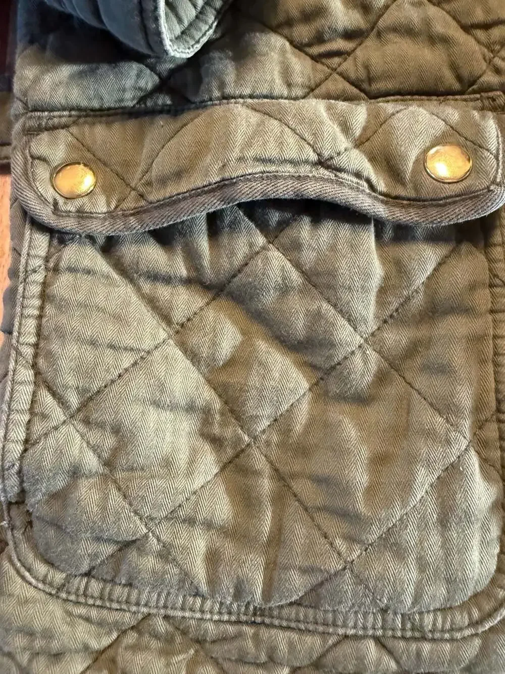 J.Crew Quilted Field Jacket in Olive Green, Size S - Picture 2 of 5